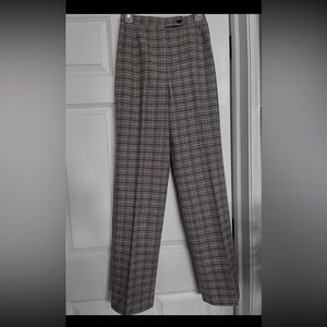 Evan - Picone Wool Poly Pants / Slacks Gray Plaid Sz 6 Lined NEW NWT
